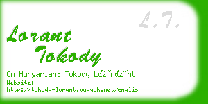 lorant tokody business card